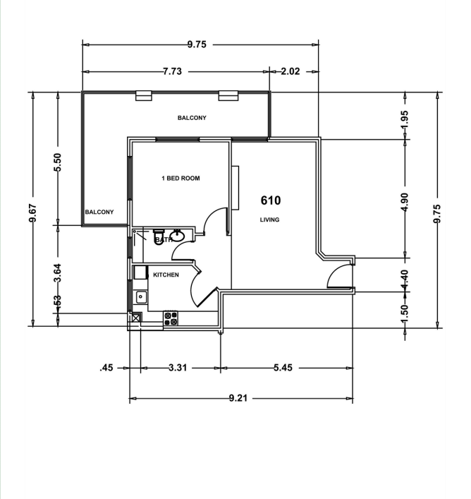 Spacious 1 bedroom apartment  w/ balcony | Vacant | Near new metro station | Huge Garden | Closed Kitchen